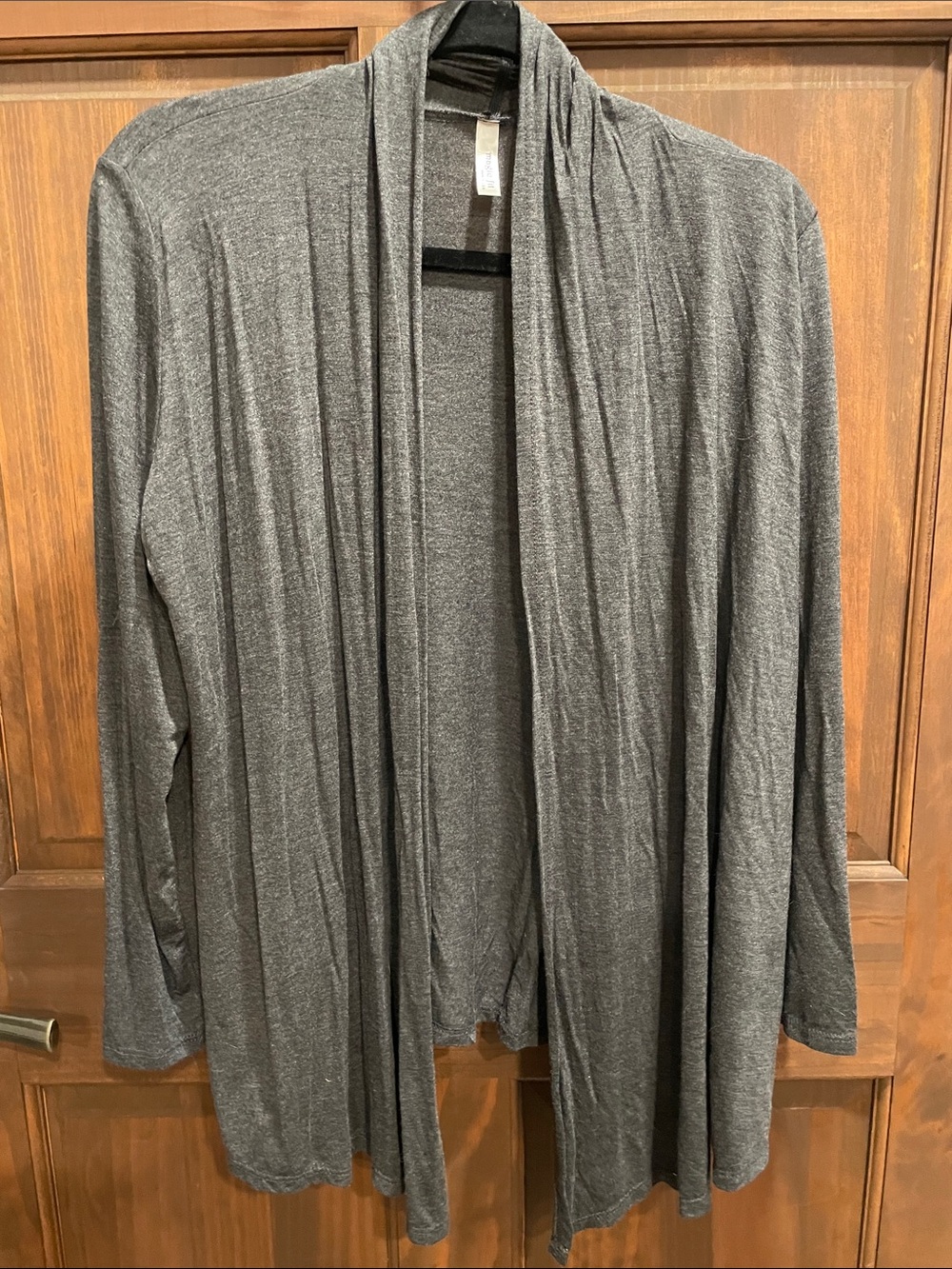 Magic Fit Charcoal Open-Front Cardigan